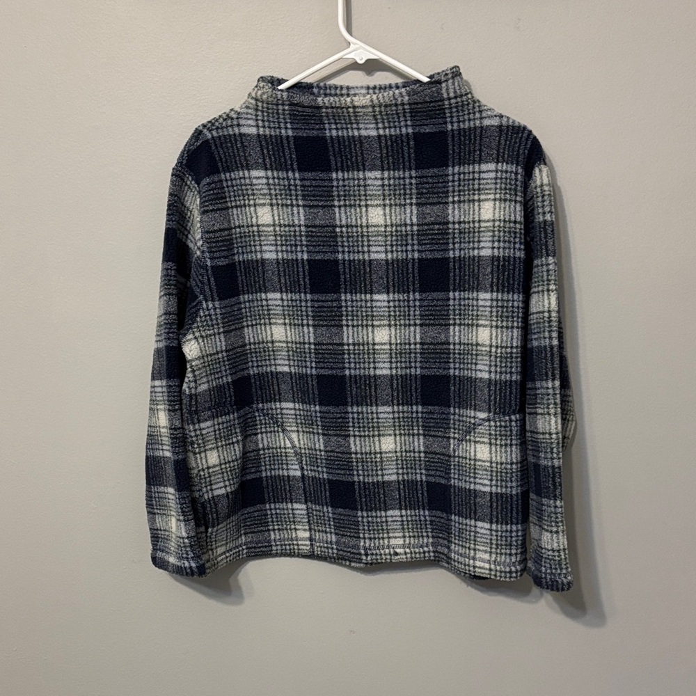 Vintage Liz Claiborne Liz & co Plaid Fleece Pullover